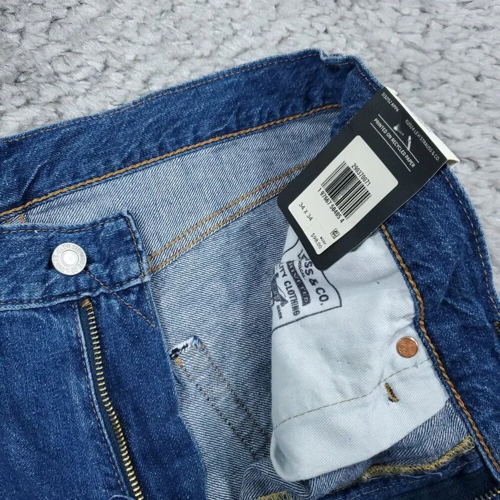 Levis Premium 568 Jeans Loose Straight Linen+ Lightweight Denim Blue Men's 34x34